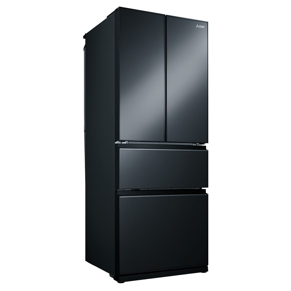 Mitsubishi Electric 442L French Door Fridge - Black Glass Door Finish, Ice Maker - MR-LX442EX-GBK-A