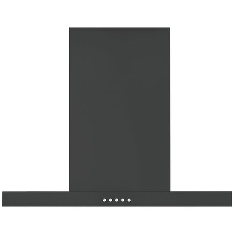 Haier 60cm black canopy rangehood - 700m³/h extraction, 3 fan speeds, dishwasher-safe mesh filters - HC60BLB1
