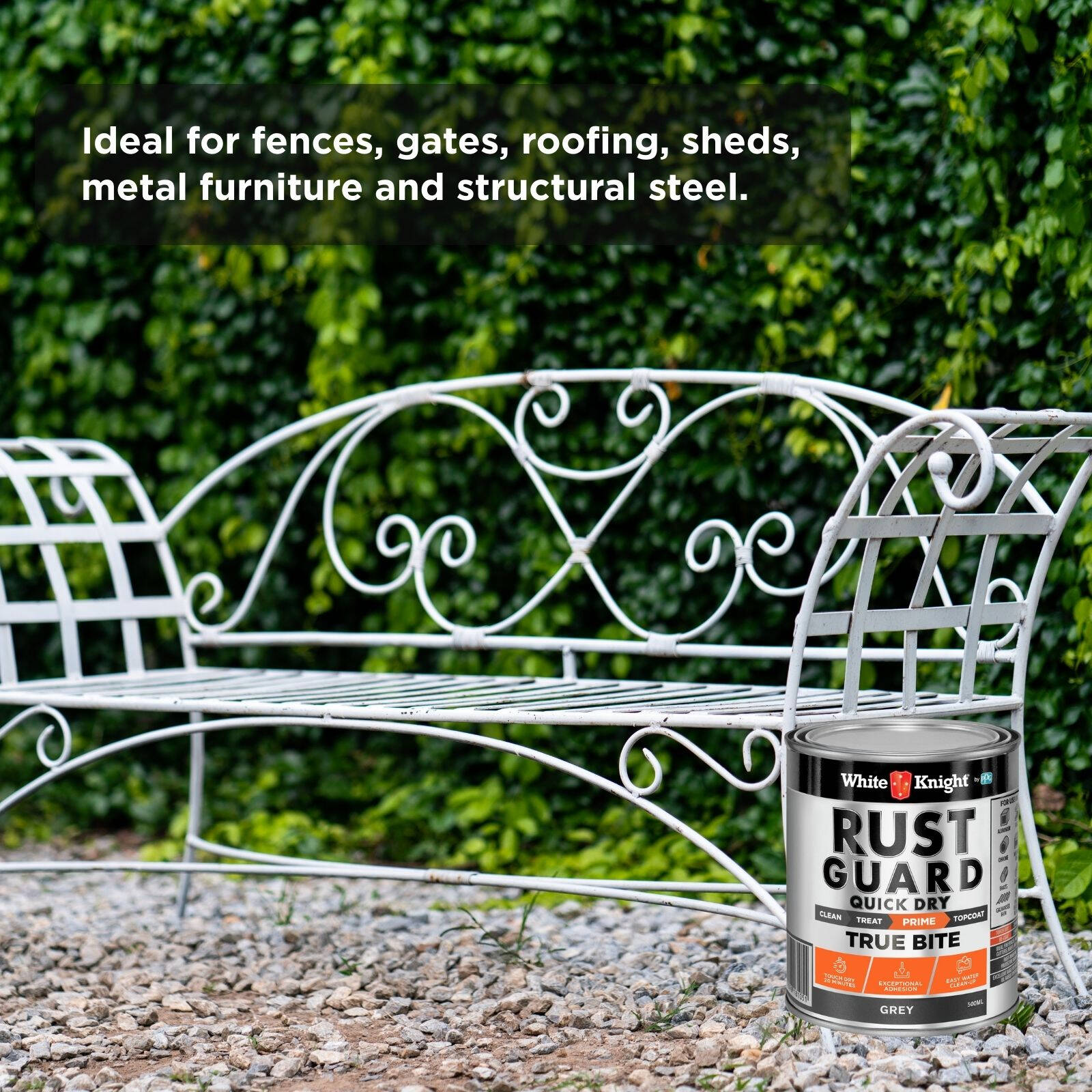 White Knight Rust Guard 500ml Grey Quick Dry True Bite Primer