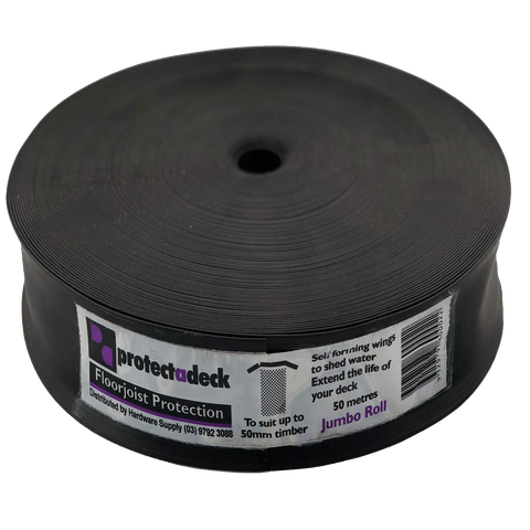 Protectadeck 45mm x 50m Black Flexible PVC Joist Protection - Deck Joist Tape