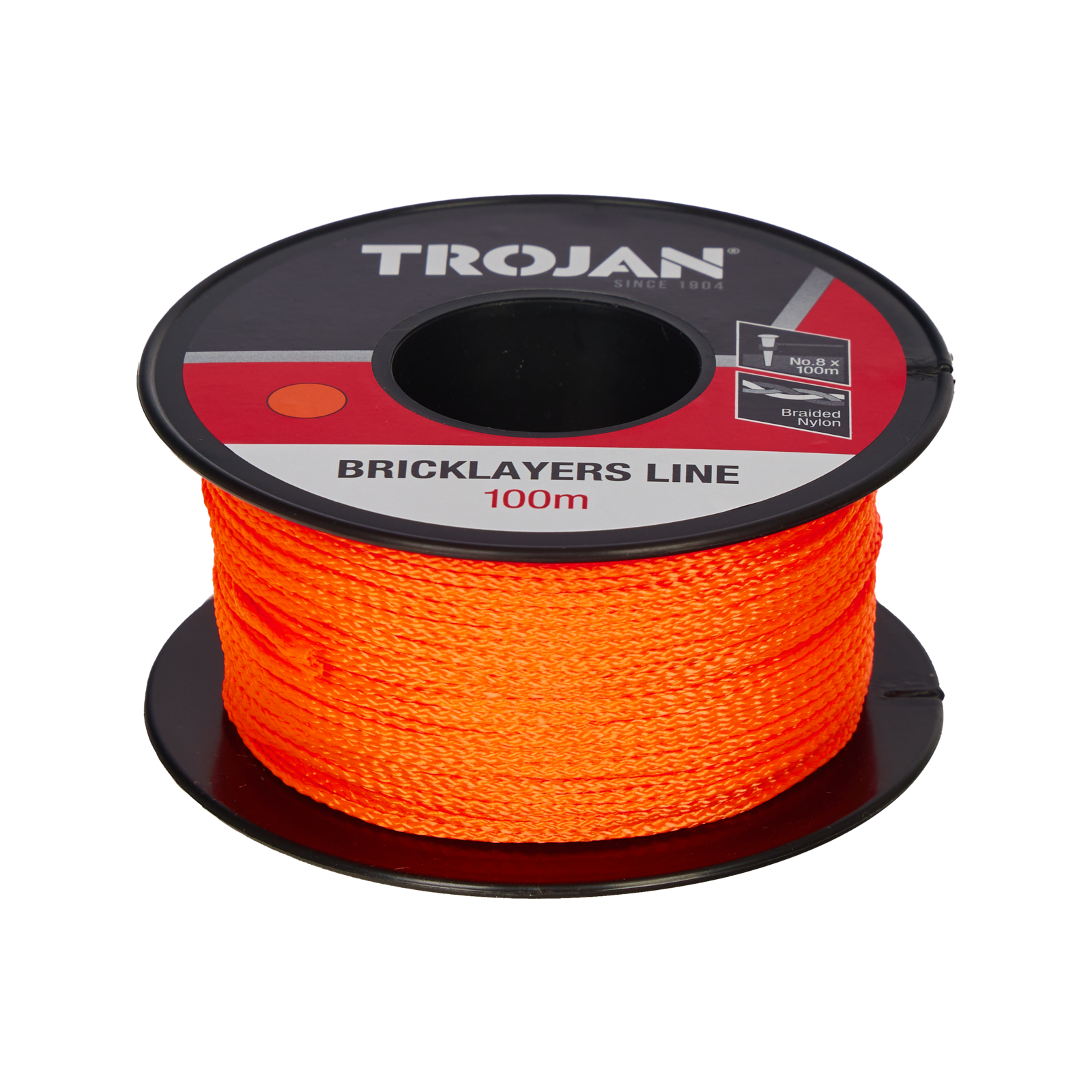 Trojan 100m No.8 Orange Nylon Brickline