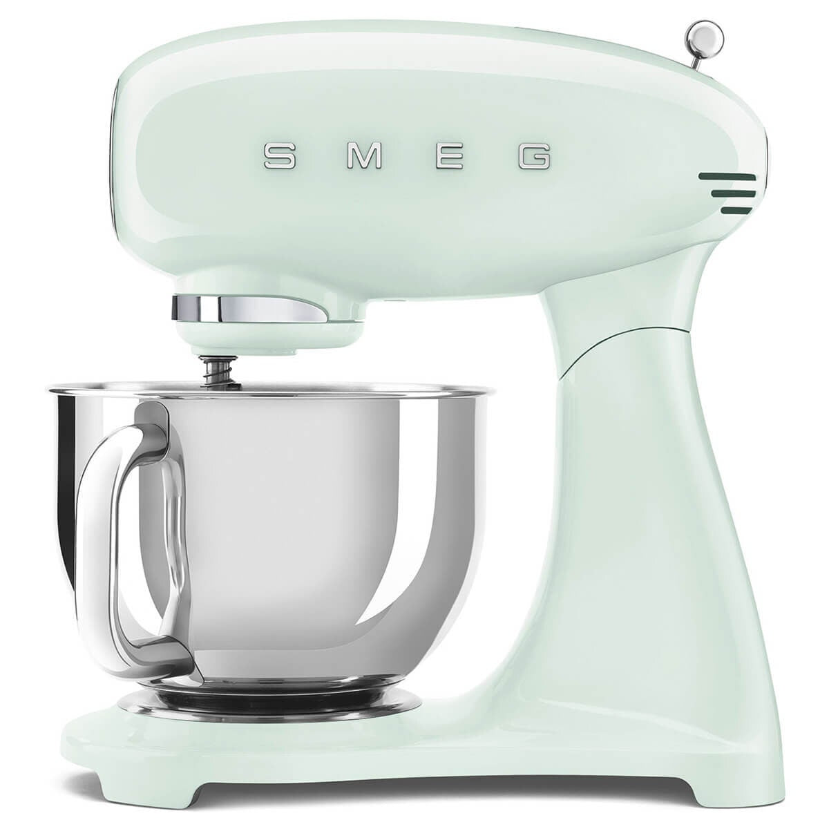 Smeg 50's Style Stand Mixer 4.8L - 1000W, Pastel Green, Planetary Mixing, Front Port - SMF05PGAU