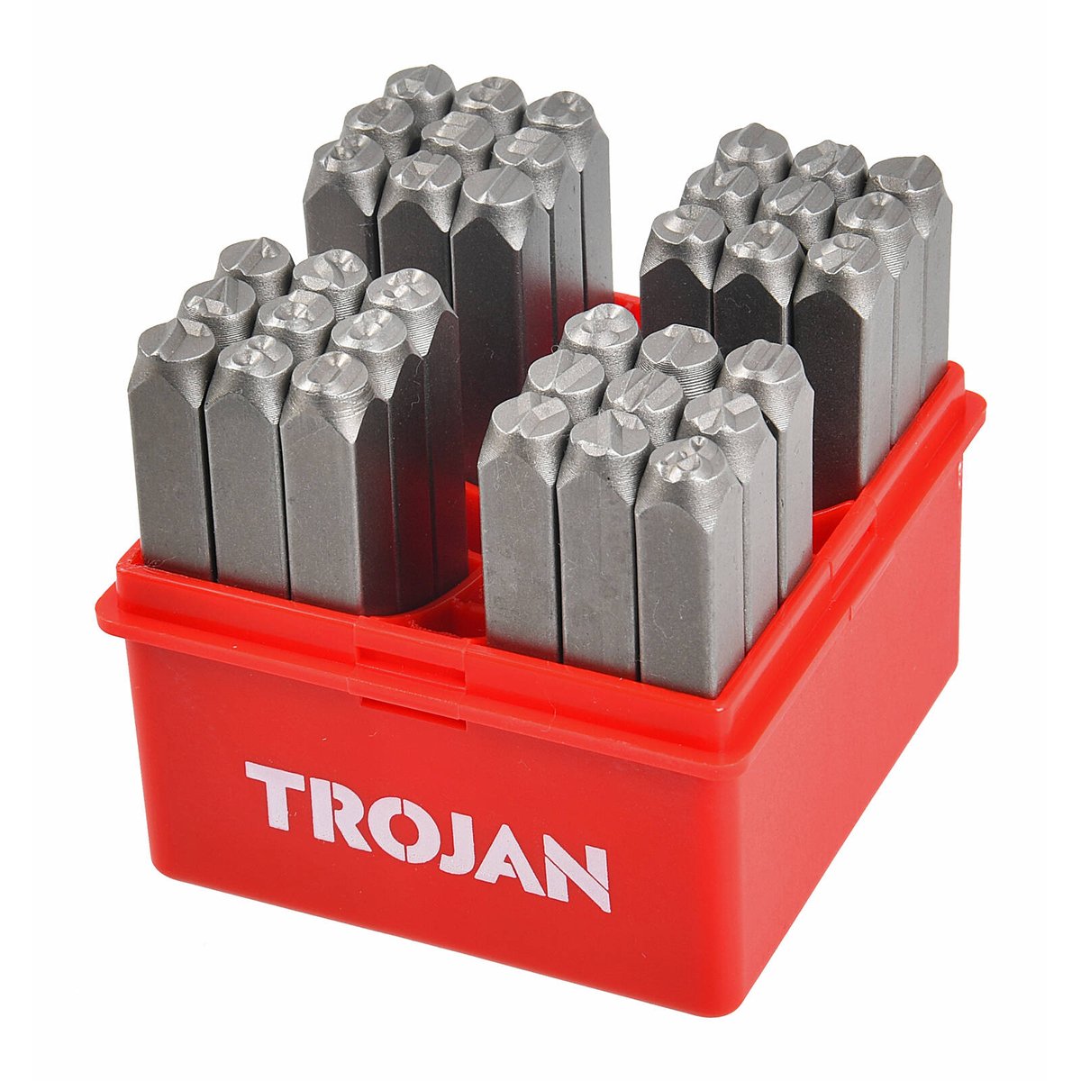Trojan 36 Piece Letter & Number Stamp Set, Heat Treated A-Z & 0-9