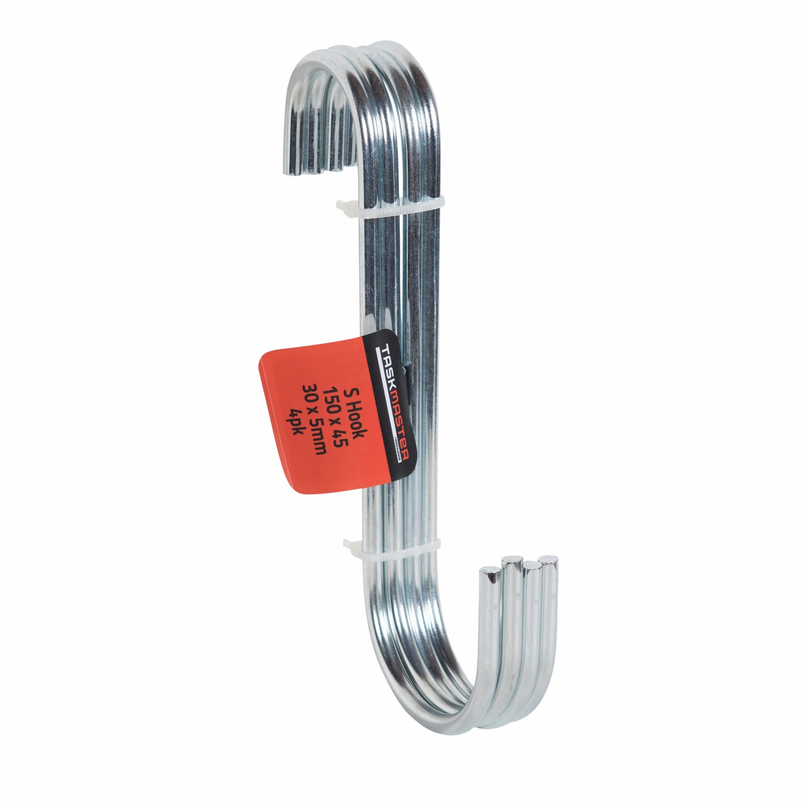 Taskmaster 150 x 45 x 30 x 5mm Steel S Hook - 4 Pack