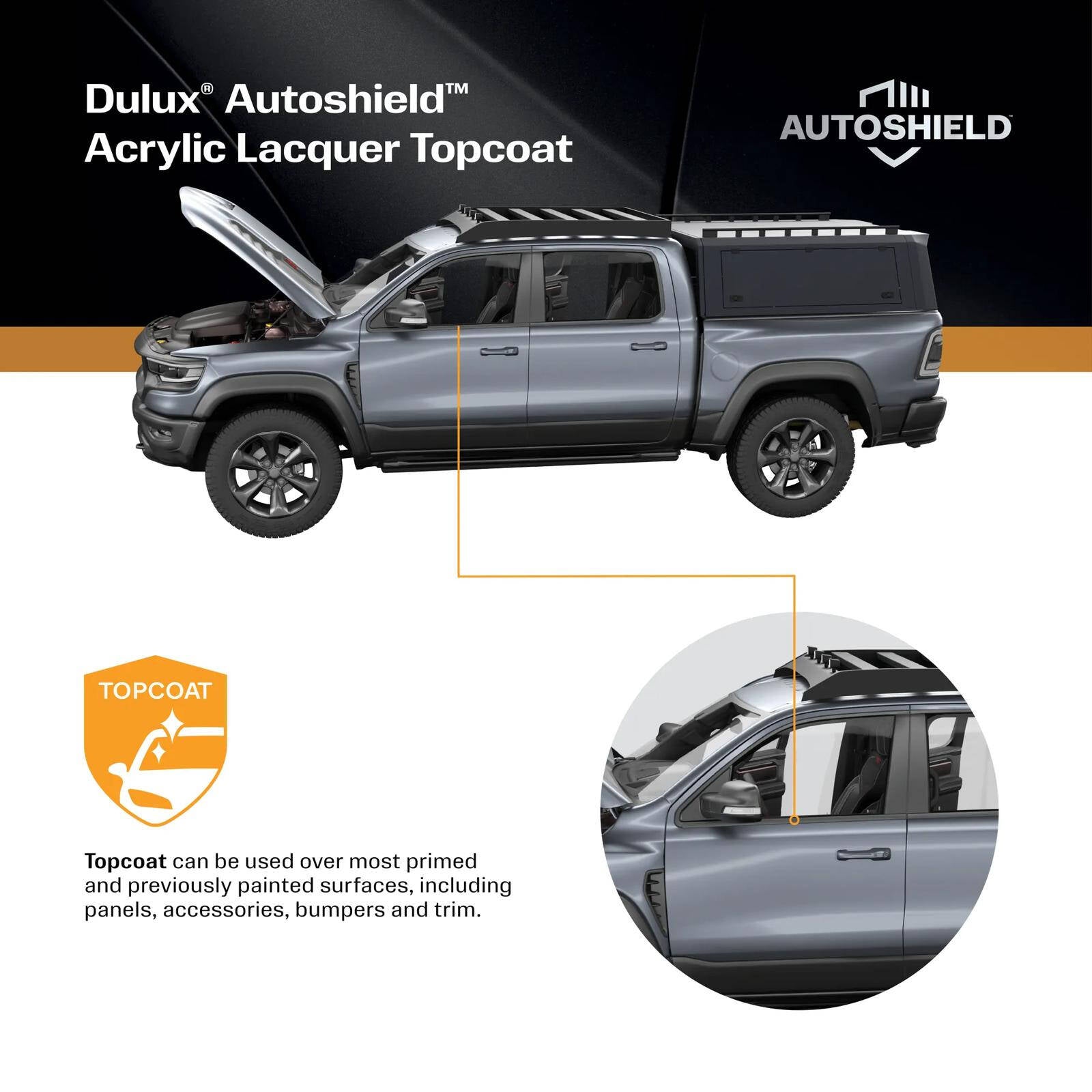 Dulux Autoshield 340g White Gloss Acrylic Lacquer Spray Paint, High-Gloss Automotive Finish