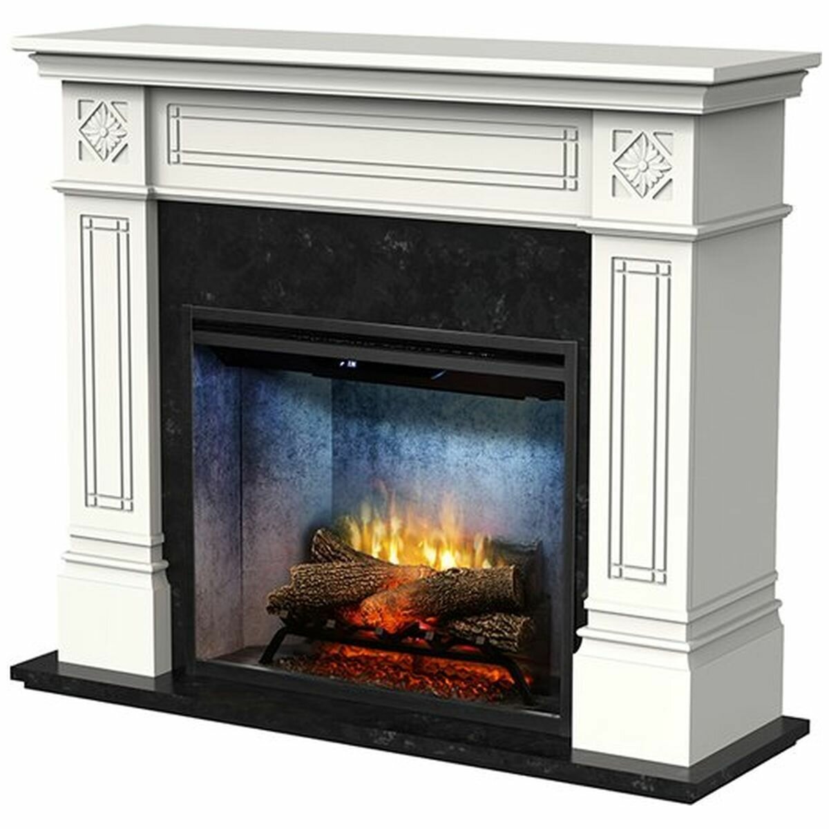 Dimplex Osbourne 2kW Fireplace Mantle - Natural White and Wood, 30 Inch Revillusion Firebox - OSB20C-AU