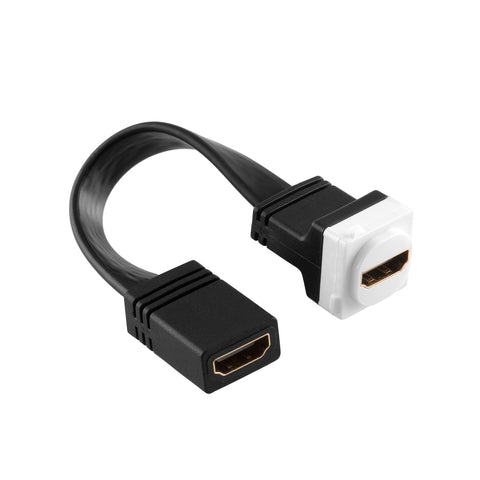 Deta HDMI Insert with Flexible Cable White Plastic 6539B