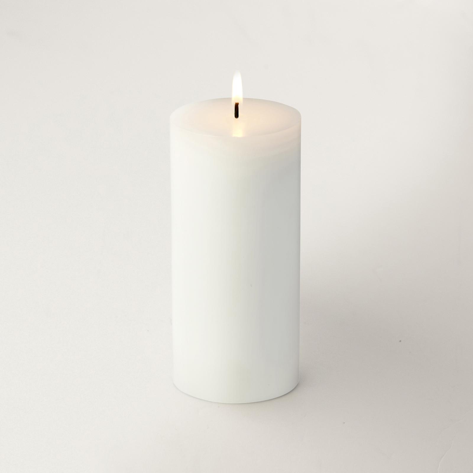 Waxworks 15cm White Citronella Pillar Candle - Mosquito Repellent Outdoor