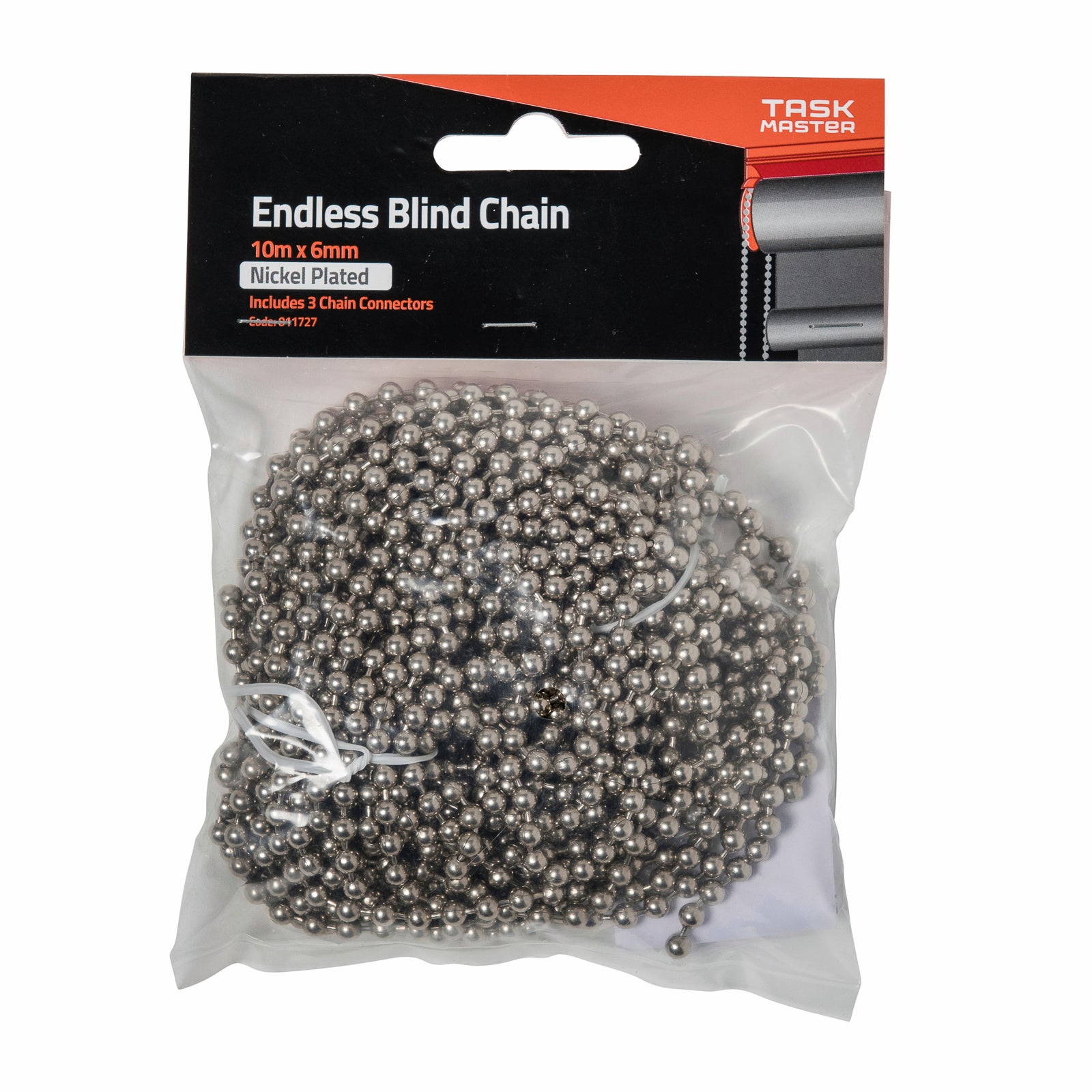Taskmaster 10m x 6mm Nickel Plated Endless Chain