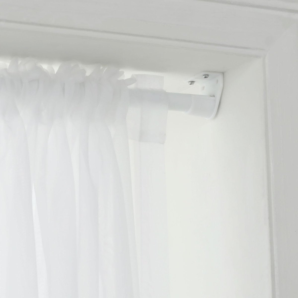 Windoware White Muslin Curtain Rod Bracket 2 Pack - Easy Installation - SuperSaverAU - view 3