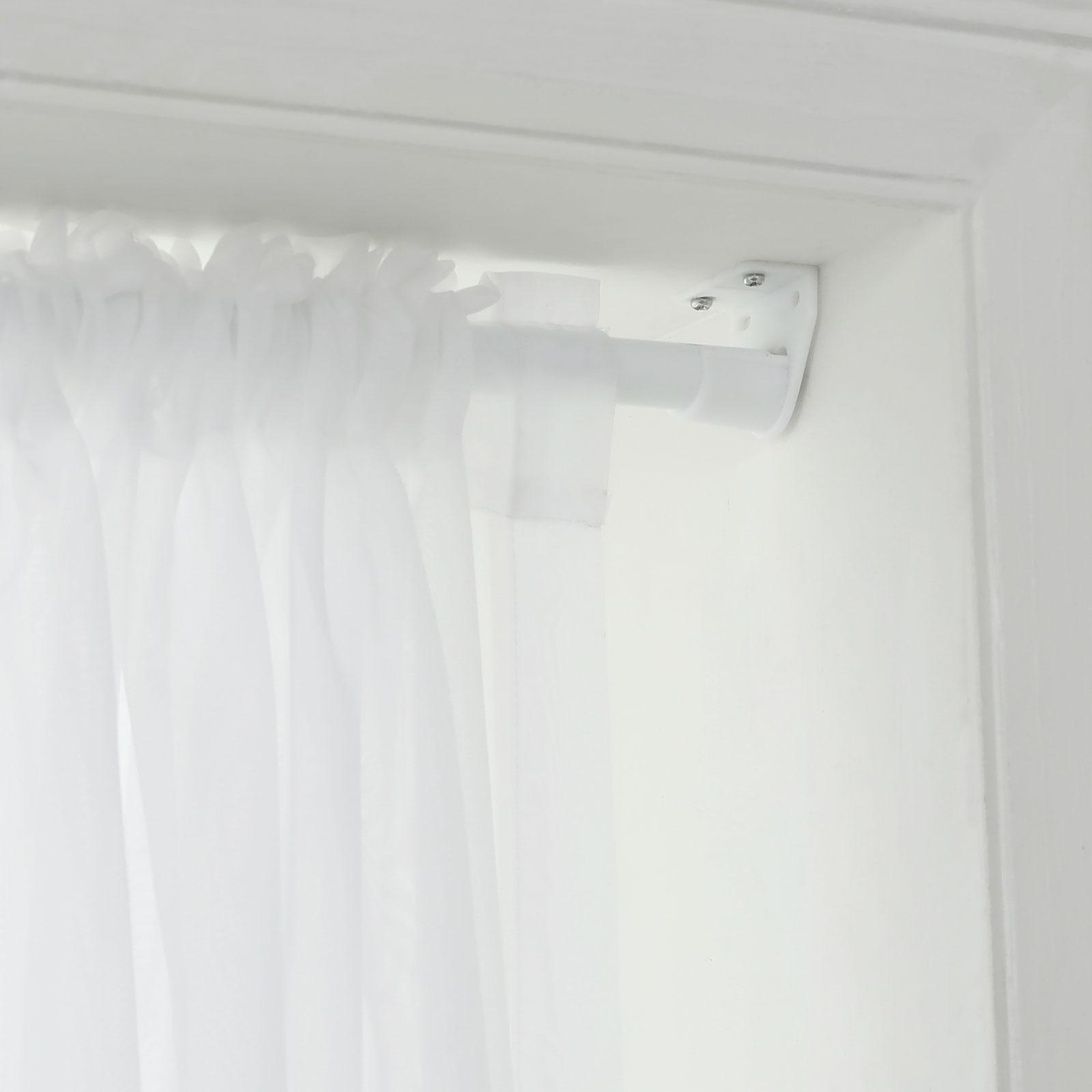 Windoware White Muslin Plastic Curtain Rod Bracket - 2 Pack