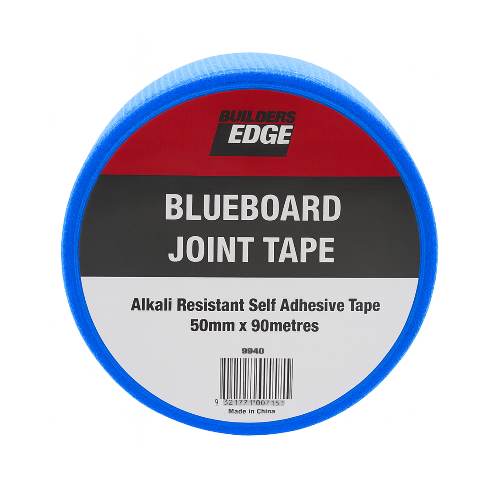 Builders Edge 50mm x 90m Blue Fibreglass Alkali Resistant Render Tape