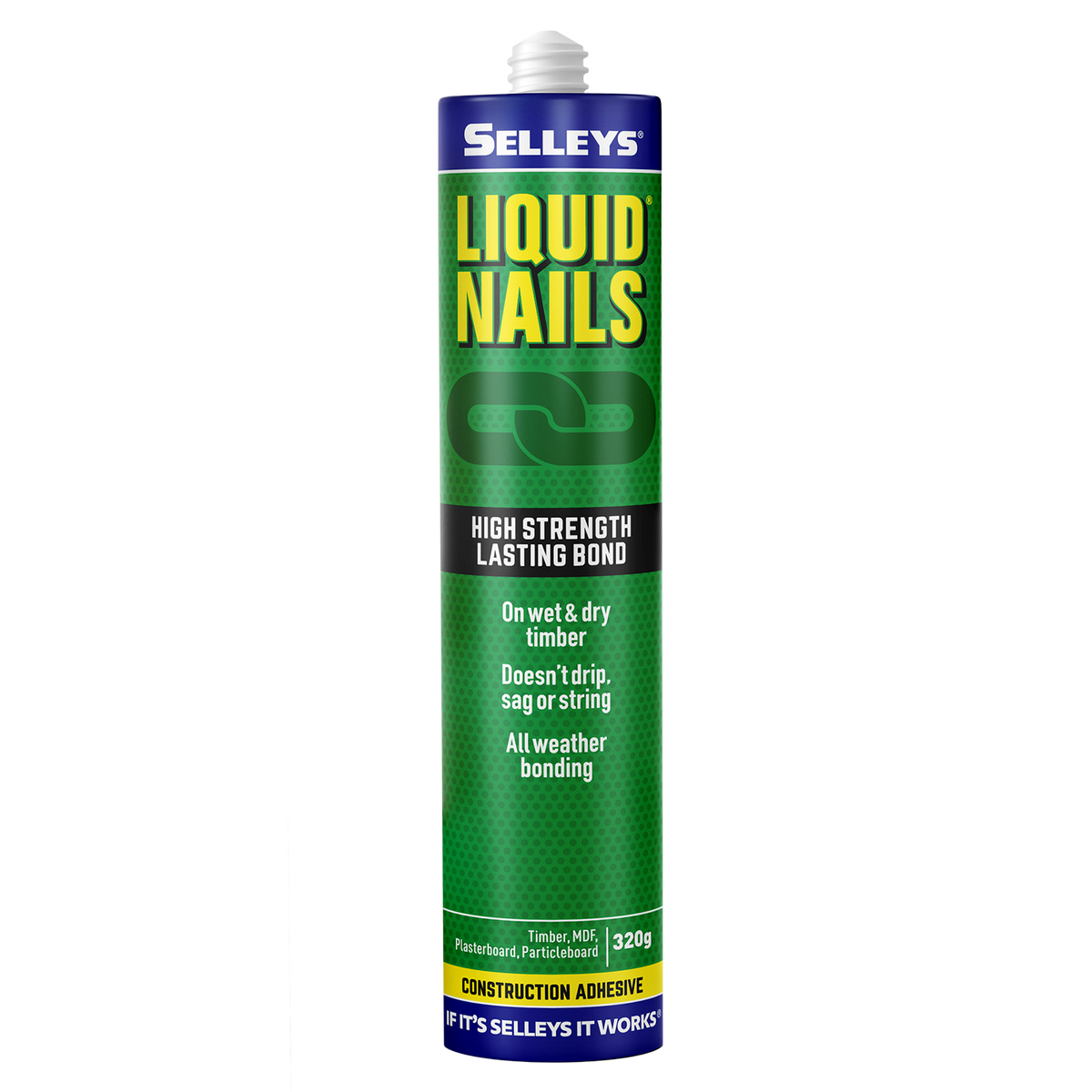 Selleys Liquid Nails 320g Construction Adhesive - Polymer - Strong Bond - SuperSaverAU - view 1