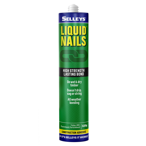 Selleys 320g Liquid Nails Construction Adhesive - Multi-Surface, Less Mess