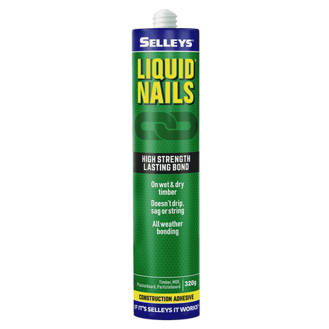 Selleys 320g Liquid Nails Construction Adhesive - Multi-Surface, Less Mess