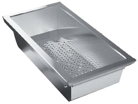 Artinox small stainless steel strainer bowl accessory with silver finish - flush mount - VFPSBR19