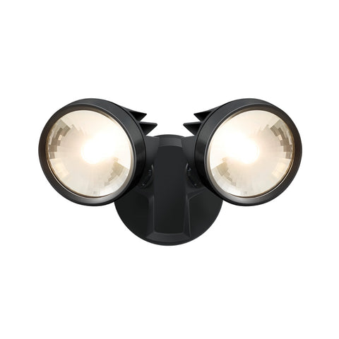 HPM Sika 25W LED Twin Security Light LSP0125WBL, Die Cast Aluminium Floodlight, Black