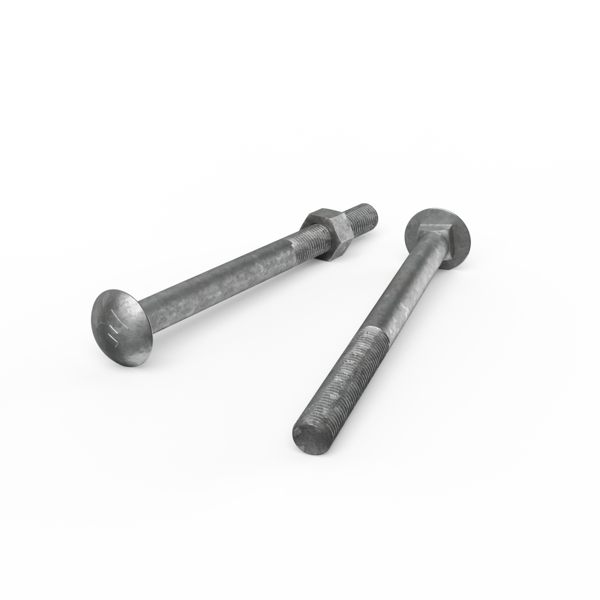 Zenith M16 x 200mm Hot Dip Galvanised Cup Head Bolt and Nut - Each