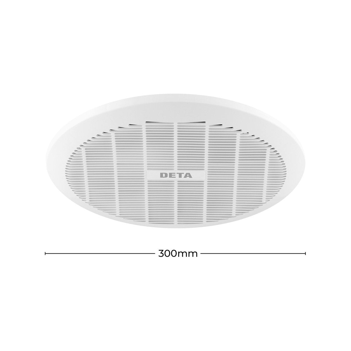 DETA 200mm White Ball Bearing Ceiling Exhaust Fan - 320m3/hr, 28W, DEX200