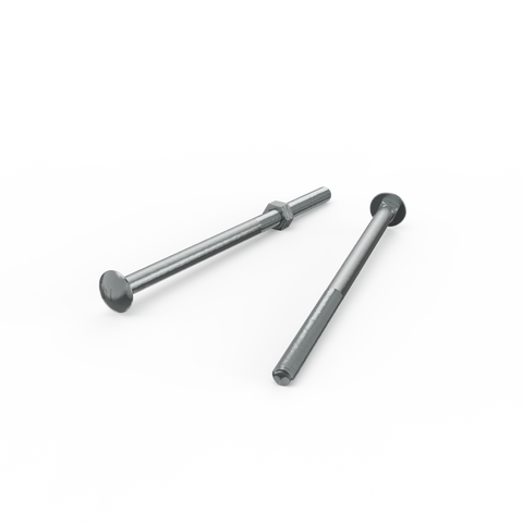Zenith M10 x 200mm Zinc Plated Cup Head Bolt and Nut - Coarse Thread - Secure Fit - SuperSaverAU - view 1