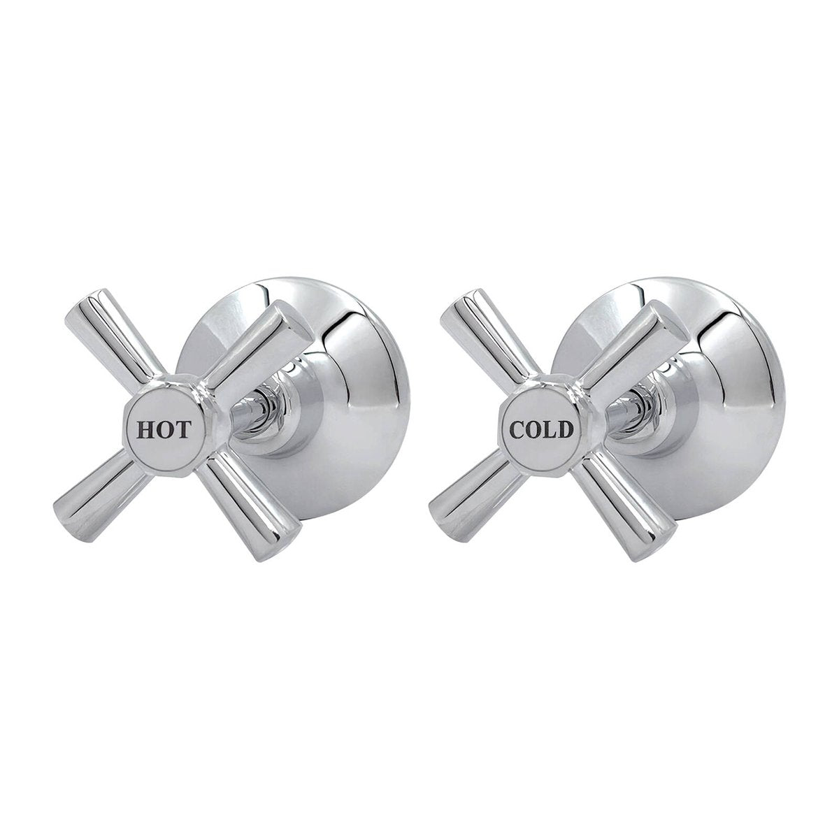 Shaw Mason Chrome Easy Clean Wall Top Assembly - Pair - 67mm x 67mm x 120mm - Durable Brass - SuperSaverAU - view 1