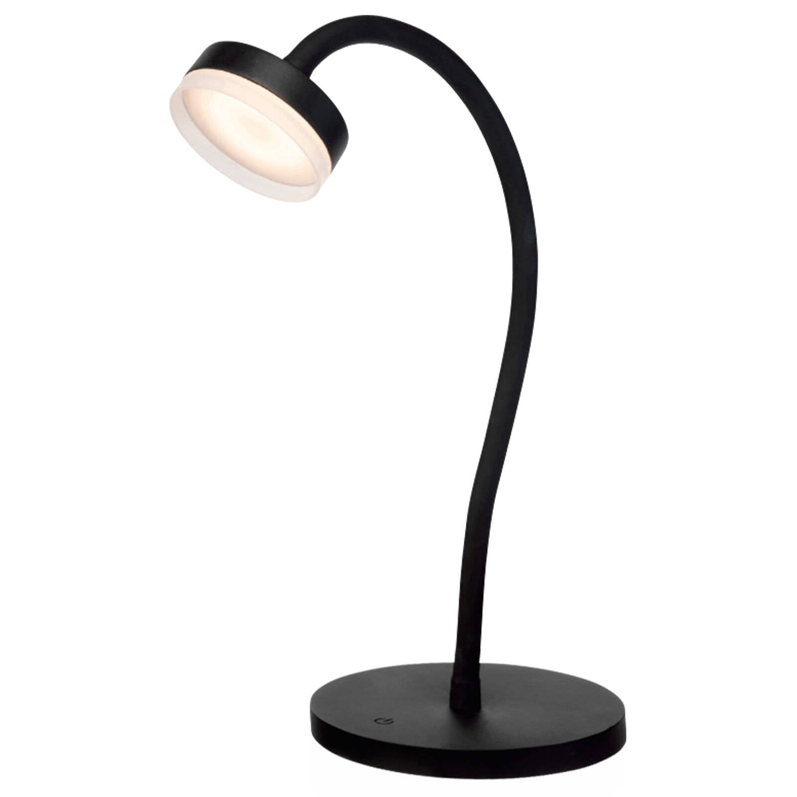 Brilliant Jerico 3W Black LED Desk Lamp with Touch Switch & Adjustable Head 20873/06