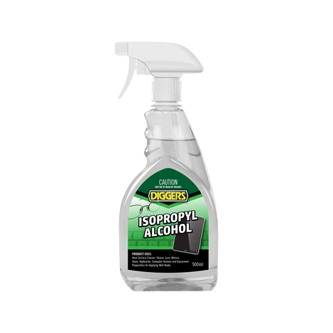 DIGGERS Isopropyl Alcohol 500ml Liquid Cleaner - Fast Evaporation - SuperSaverAU - view 1