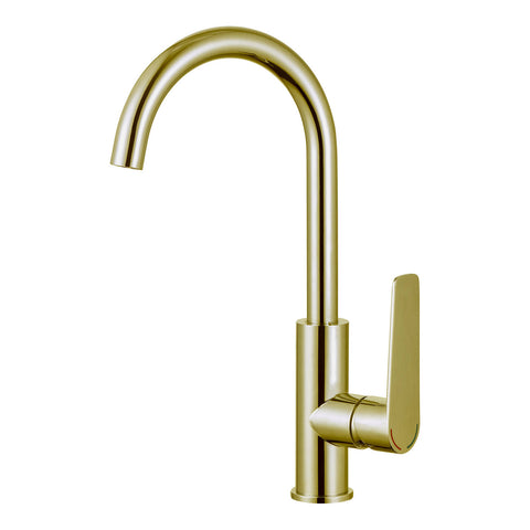 evekare 35mm Brushed Brass Extended Lever Sink Mixer 7.5L/min 4 Star WELS