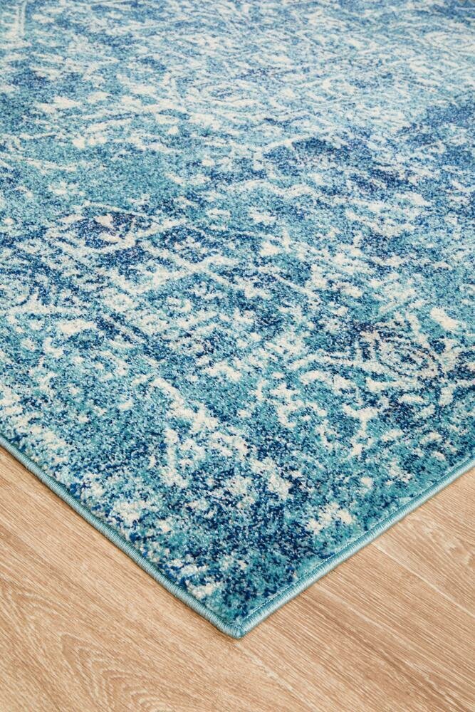 Rug Culture Evoke Medium Blue Polypropylene Rug 230x160cm - 10mm Pile - EVO253BLUE230X160