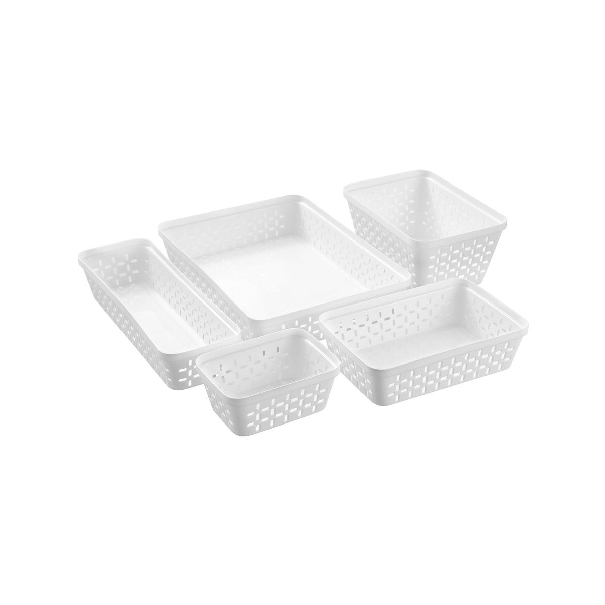 Boxsweden Kept 23.5 x 16 x 6.5cm 2L White Organiser Tray