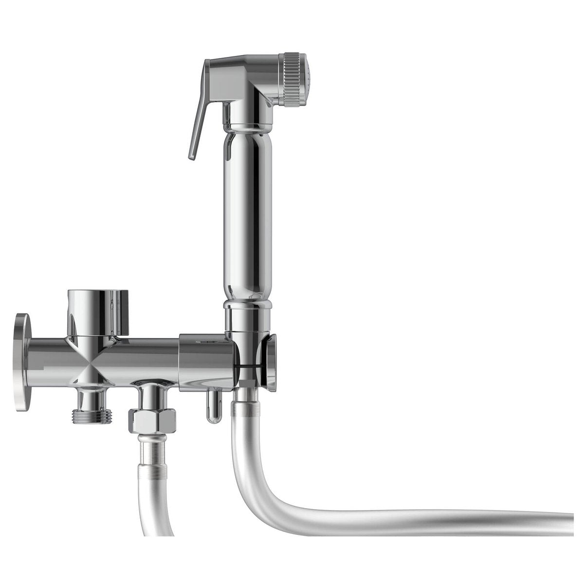 evekare 1.2m Chrome Bidet Spray Kit with Diverter Holder Lead Free