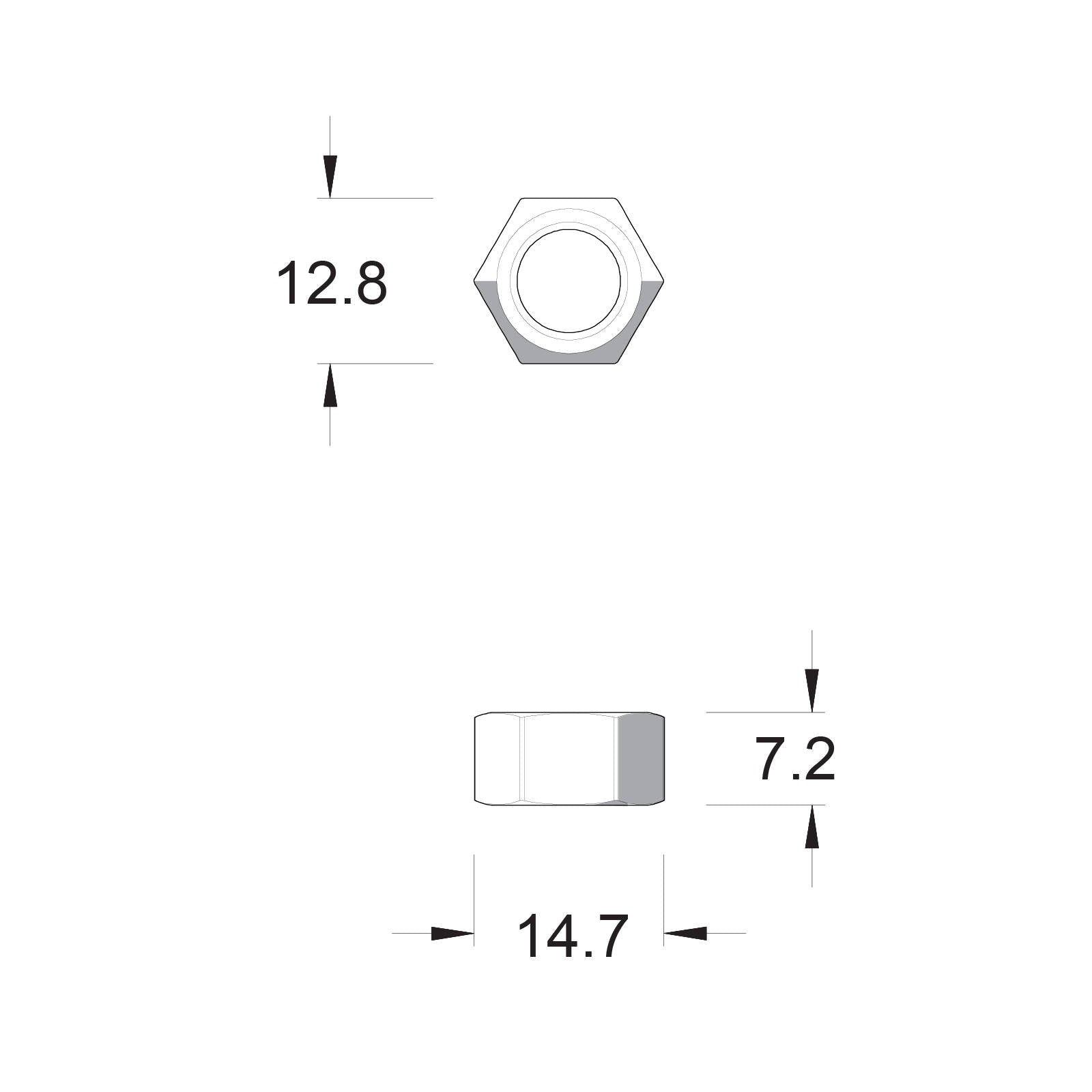 Zenith M8 Hot Dip Galvanised Hex Nuts - 50 Pack