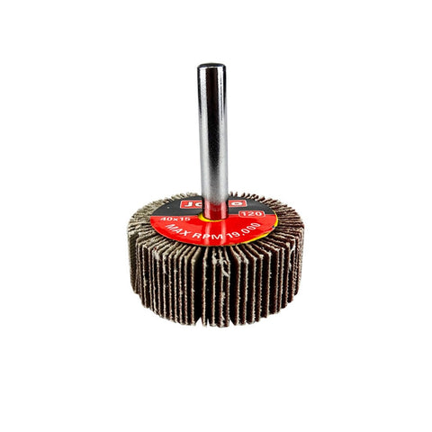 Josco 40mm Abrasive Flap Wheel 120 Grit Cloth Quick Surface Finish - SuperSaverAU - view 1