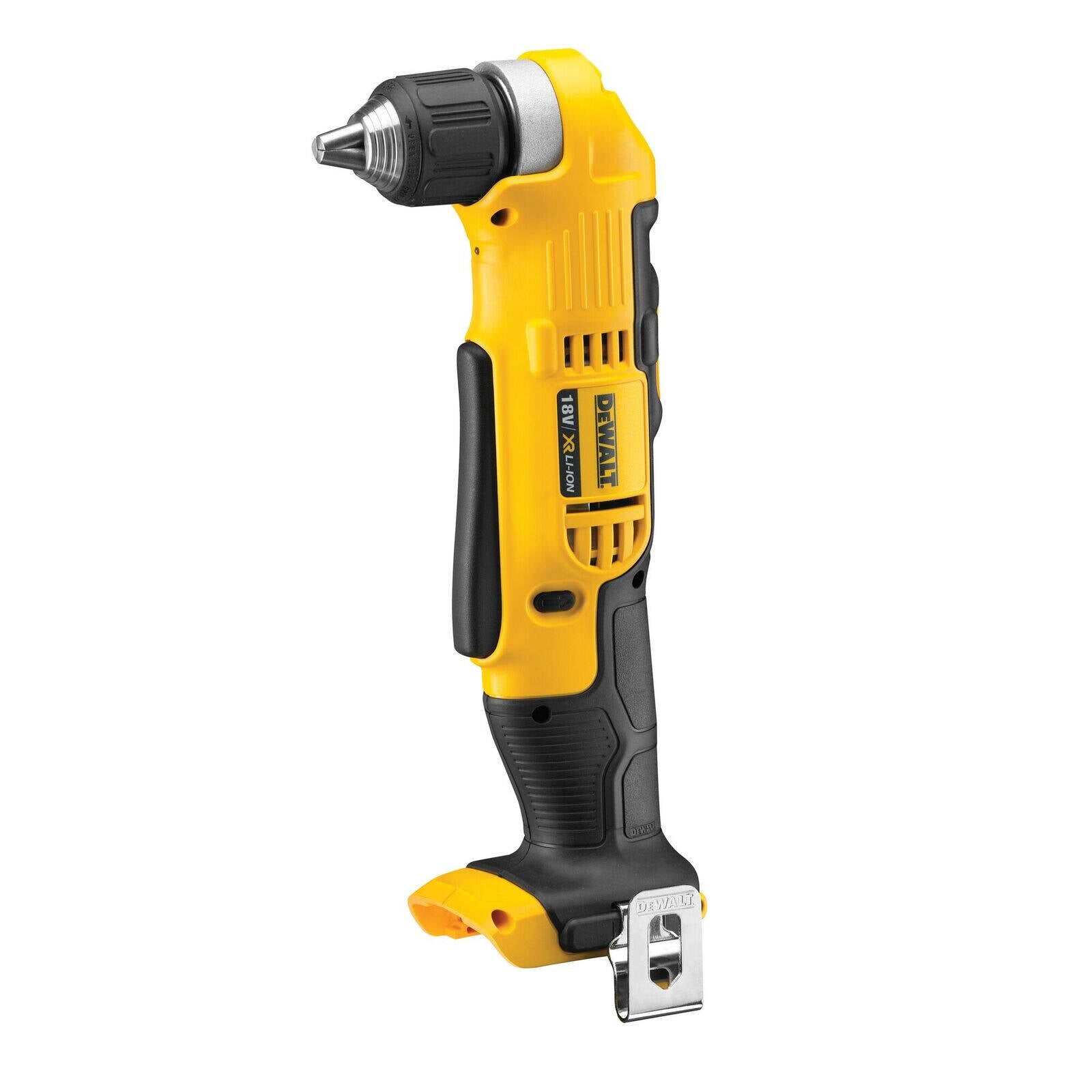 DeWALT 18V XR Cordless Right Angle Drill - Keyless Chuck, Variable Speed, Skin Only DCD740N-XE