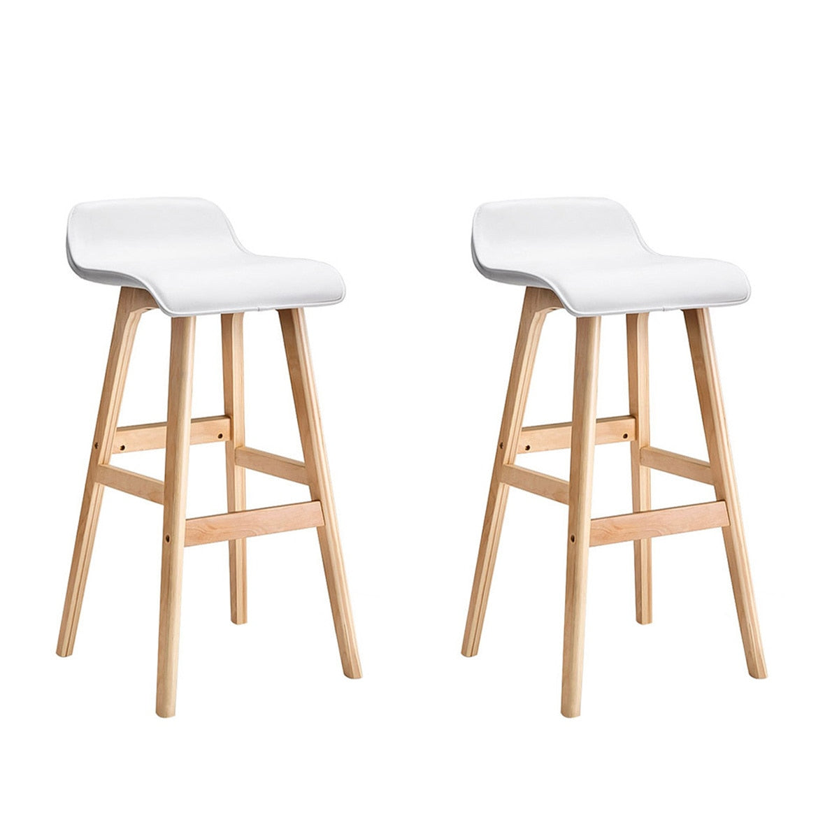 Artiss White Sliva Barstool 2 Pack - SuperSaverAU - view 3