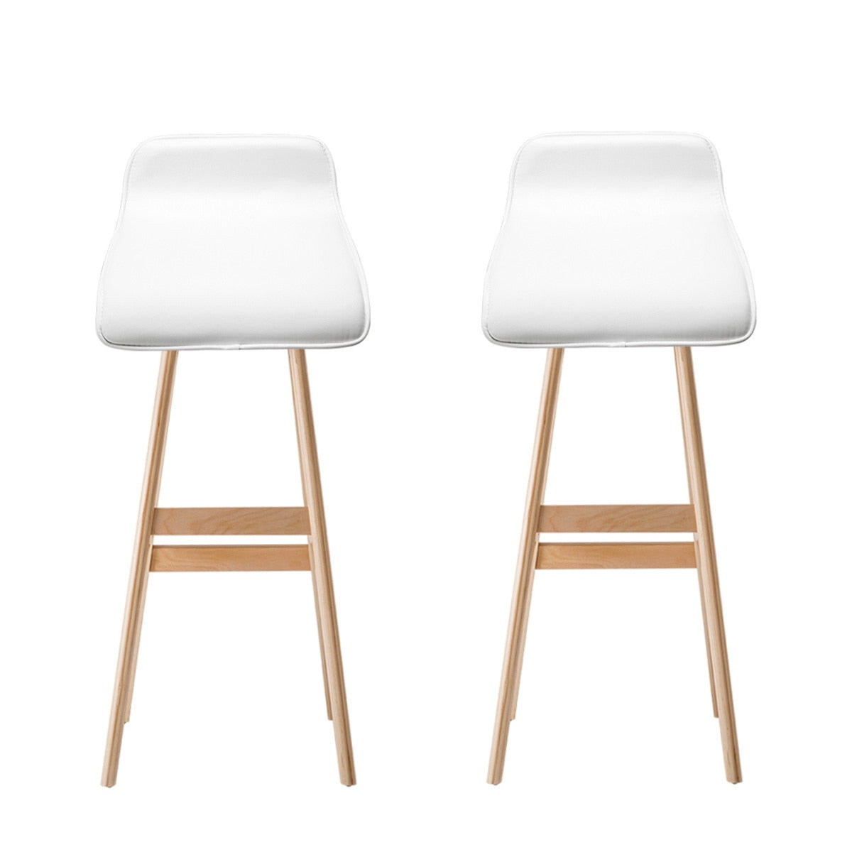 Artiss White Sliva Barstool 2 Pack - SuperSaverAU - view 2