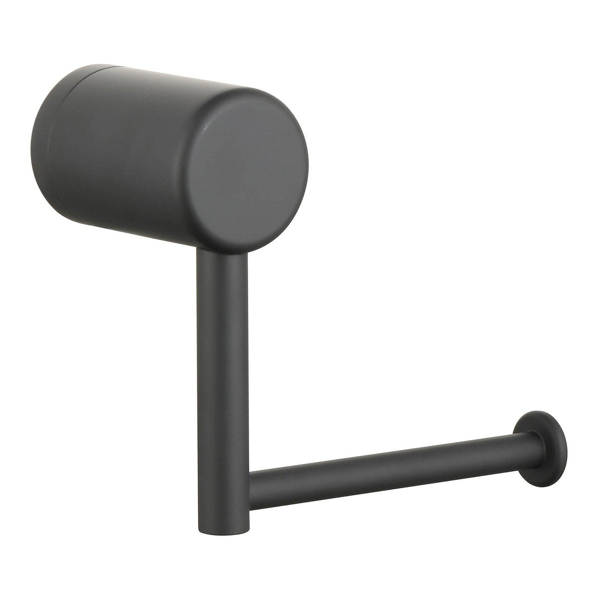 Evekare Black Matte Toilet Roll Holder - 159mm x 81mm x 140mm - Durable Support - SuperSaverAU - view 1