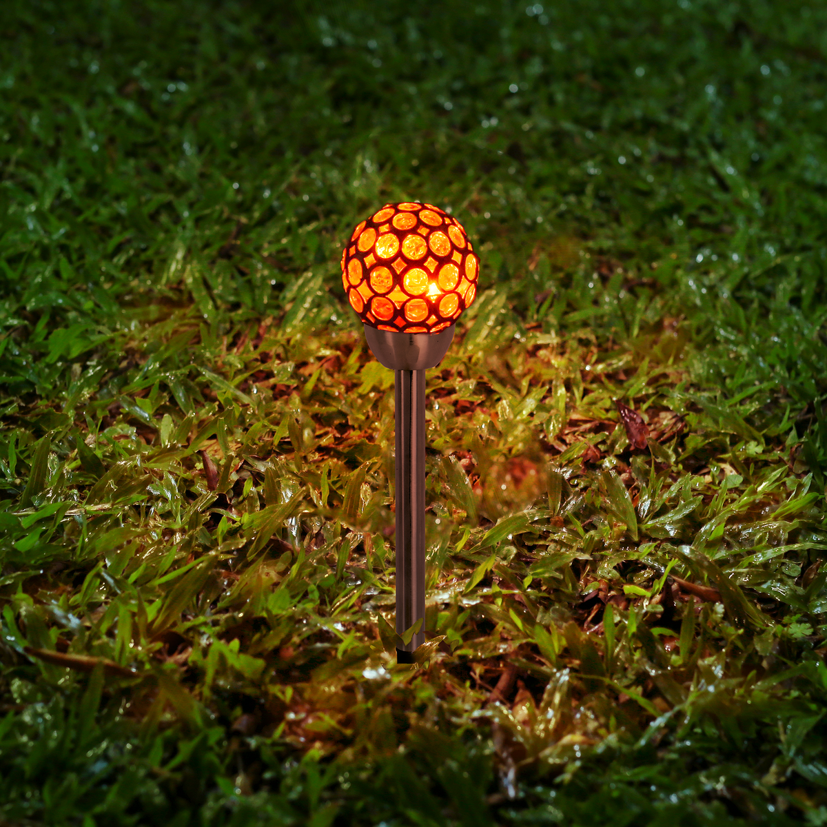 Click Crystal Solar LED Pathway Light - 80mm - Stainless Steel - Outdoor Use - SuperSaverAU - view 3