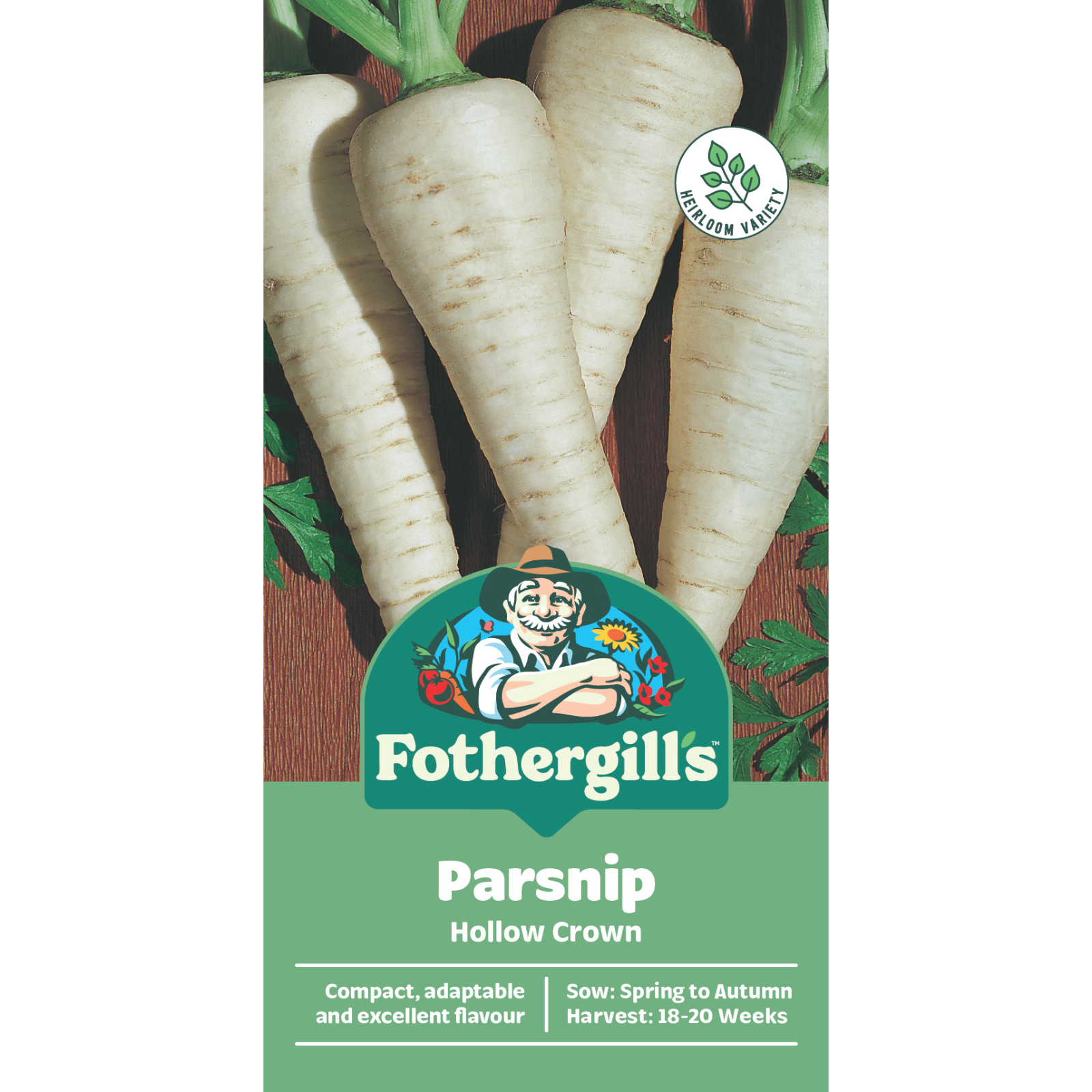 Mr Fothergill's Hollow Crown Parsnip Seeds - Sweet White Roots, High Yield