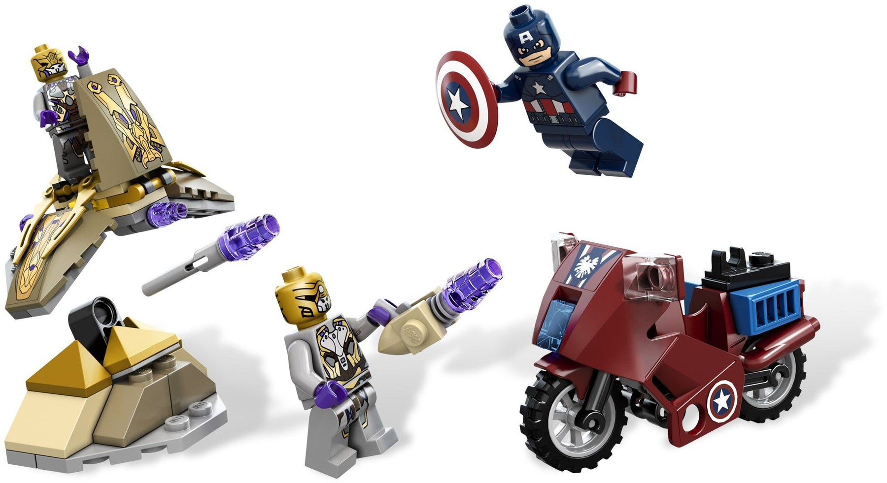 LEGO 6865 Marvel Super Heroes Captain Americas Avenging Cycle- Auzzi Store