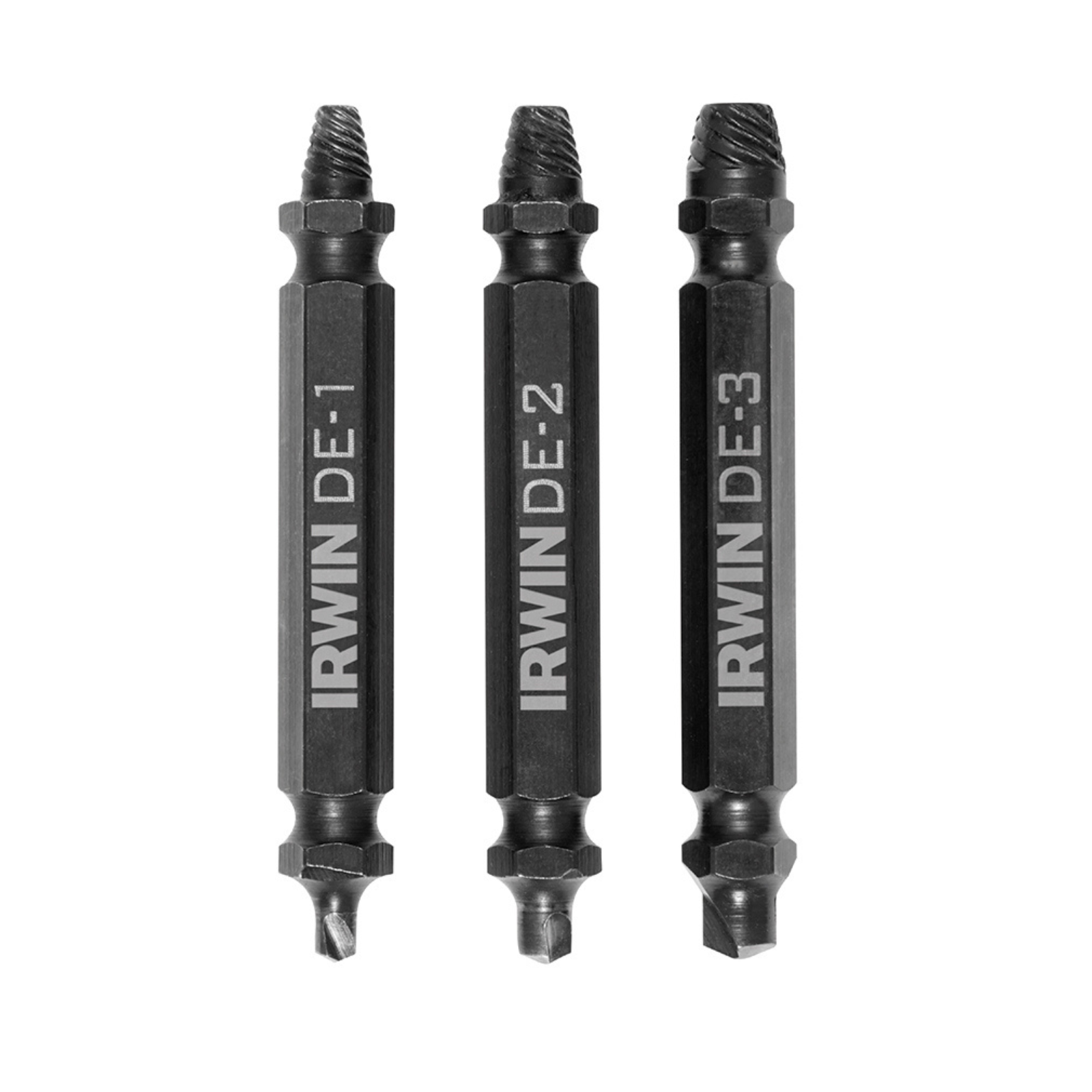 IRWIN 3 Piece Screw Extractor Set for Damaged Screws & Small Bolts