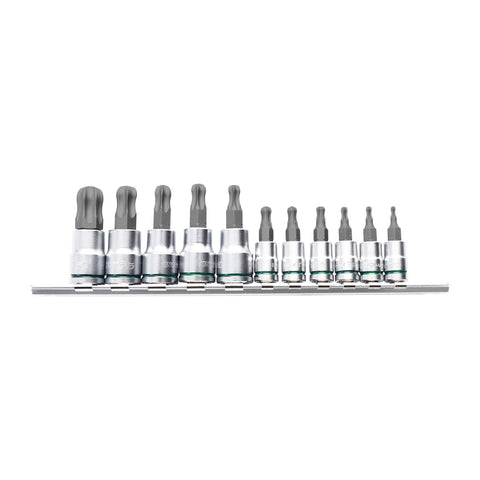 Kincrome 11 Piece 1/4" & 3/8" Drive Short Series Ball-End TORX Socket Set