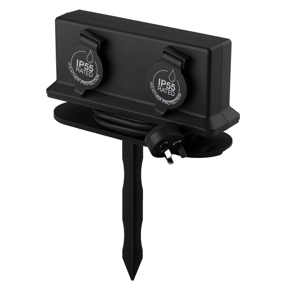Arlec 2 Outlet Outdoor Powerboard with Garden Stake 230V 1.8m PB32B-G