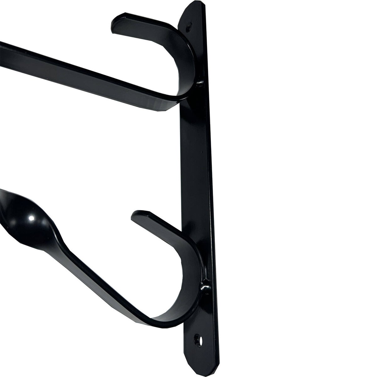 Jack 250mm Black Steel Strap Wall Bracket, Outdoor