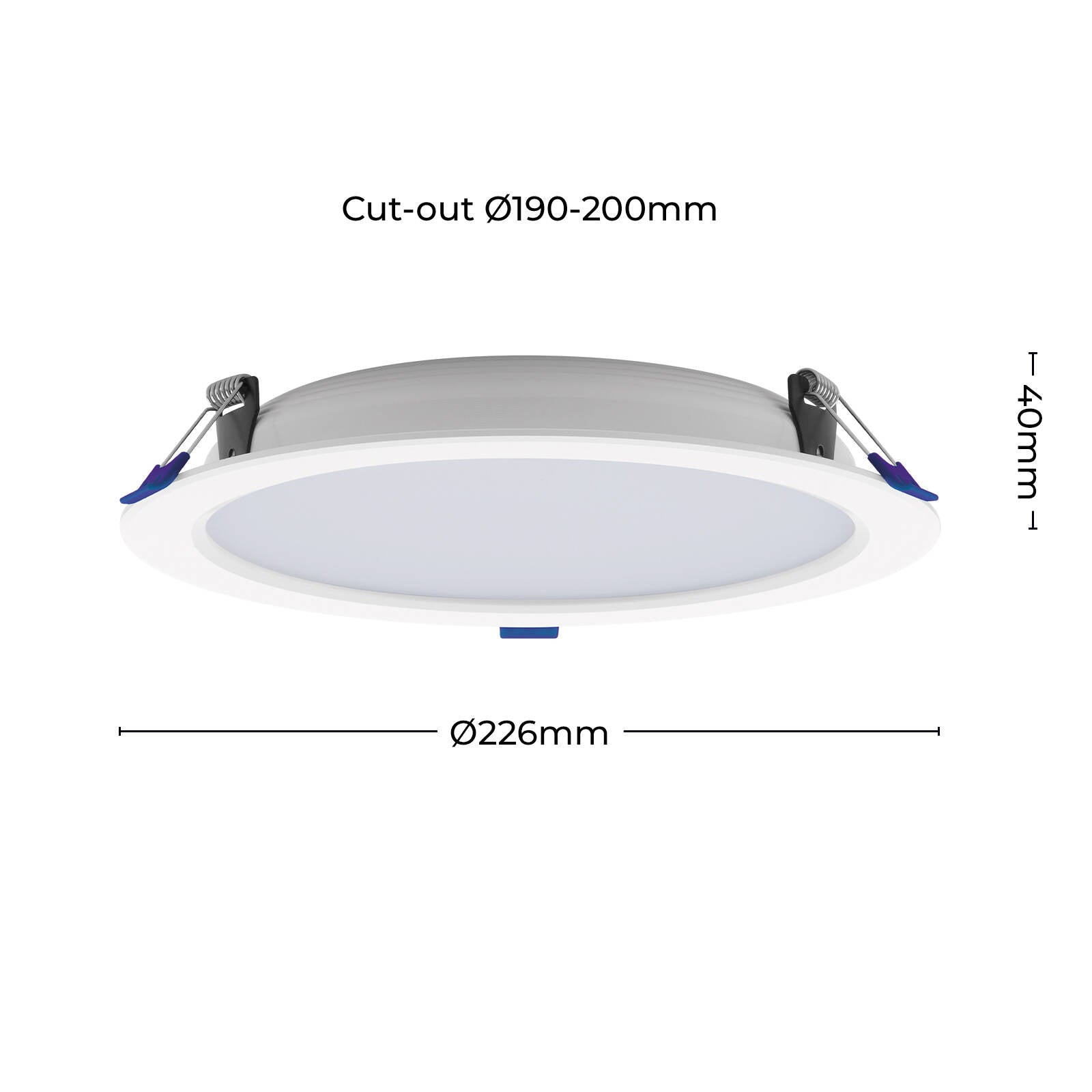 DETA X8 200mm MultiPower Tri-Colour High Efficacy Dimmable LED Downlight 240V White DET724