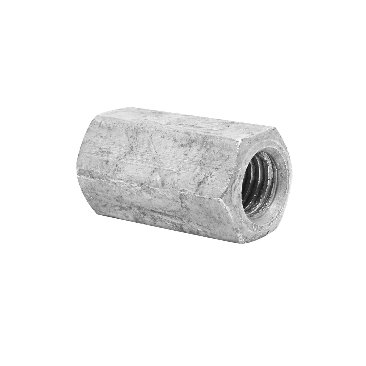 Pinnacle M6 Galvanised Hex Coupler Nut - 6 Pack