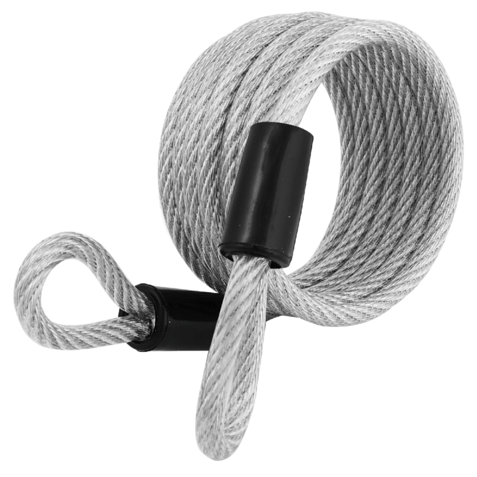 Master Lock 6mm x 1.8m Looped Self-Coiling Cable, Vinyl-Coated Braided Steel