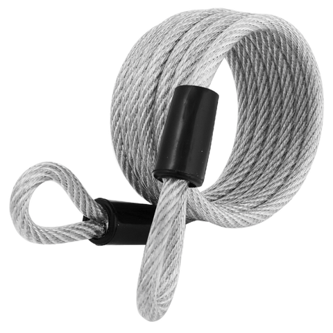 Master Lock 6mm x 1.8m Looped Self-Coiling Cable, Vinyl-Coated Braided Steel