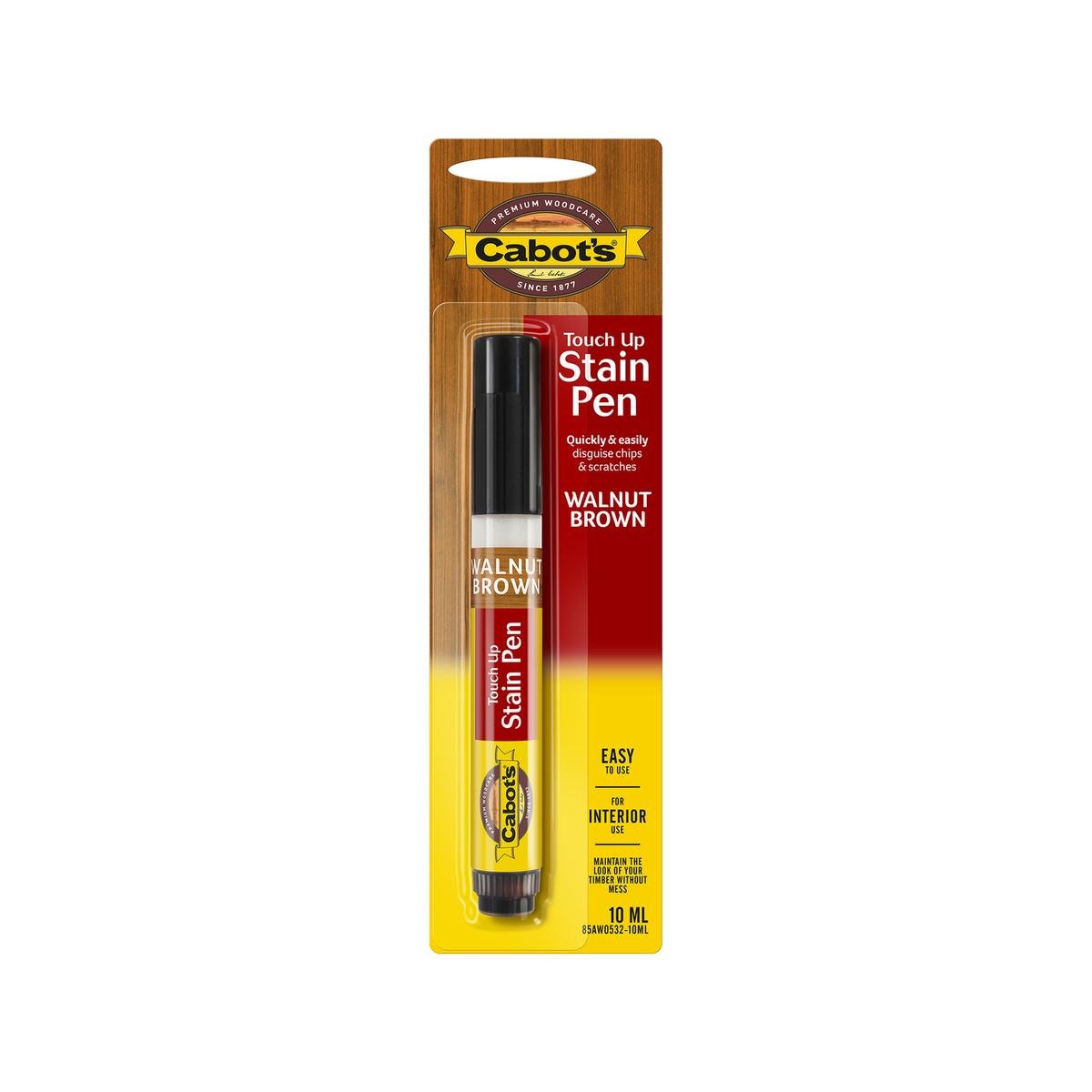 Cabot S Touch Up Stain Pen 10ml - Walnut Brown - Disguises Chips & Scratches - SuperSaverAU - view 1