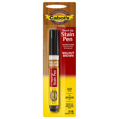 Cabot's 10ml Walnut Brown Touch Up Stain Pen, Matt UV-Resistant & Waterproof